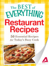 Restaurant Recipes (eBook): 50 Essential Recipes for Today's Busy Cook